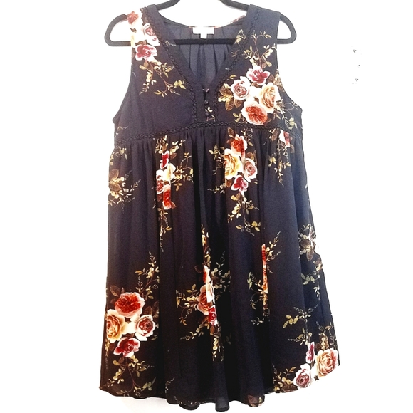 Umgee Tops - Umgee Boho Vintage Floral Sleeveless Tunic